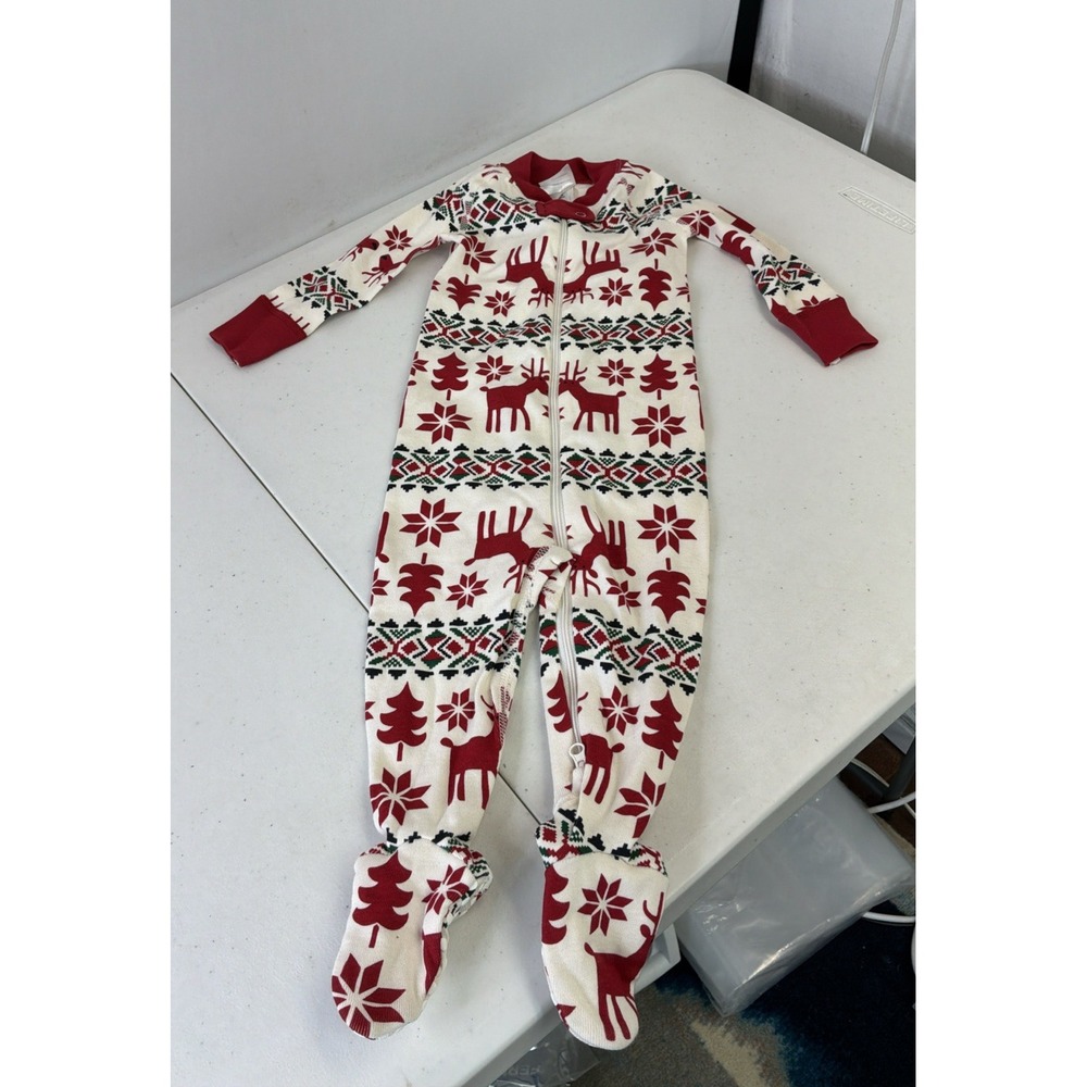 NEW Hanna Andersson Baby Boy Girl Fair Isle Christmas zip up Family PJs 6-12mos